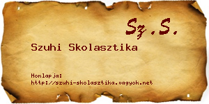 Szuhi Skolasztika névjegykártya